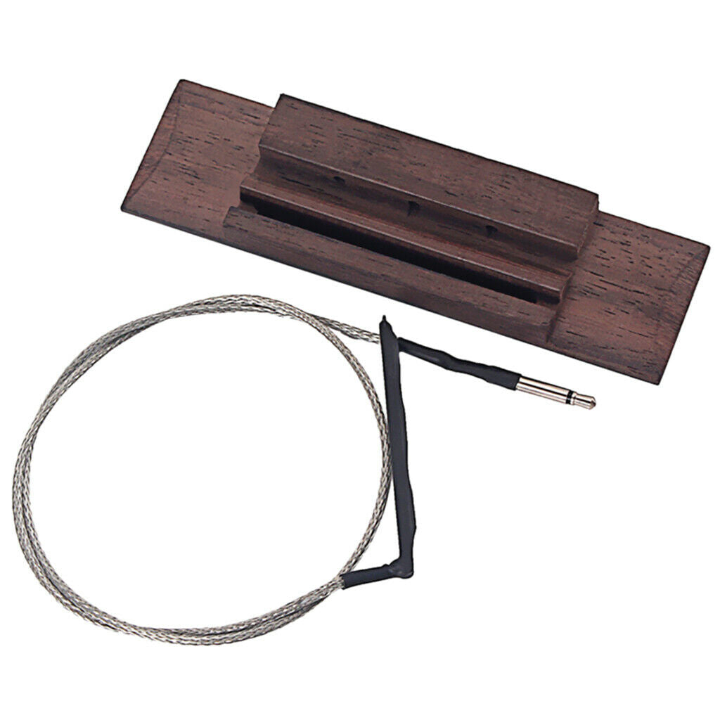 3 String Concert Acoustic Electric Bass Guitar Bridge Piezo Cable Pickup