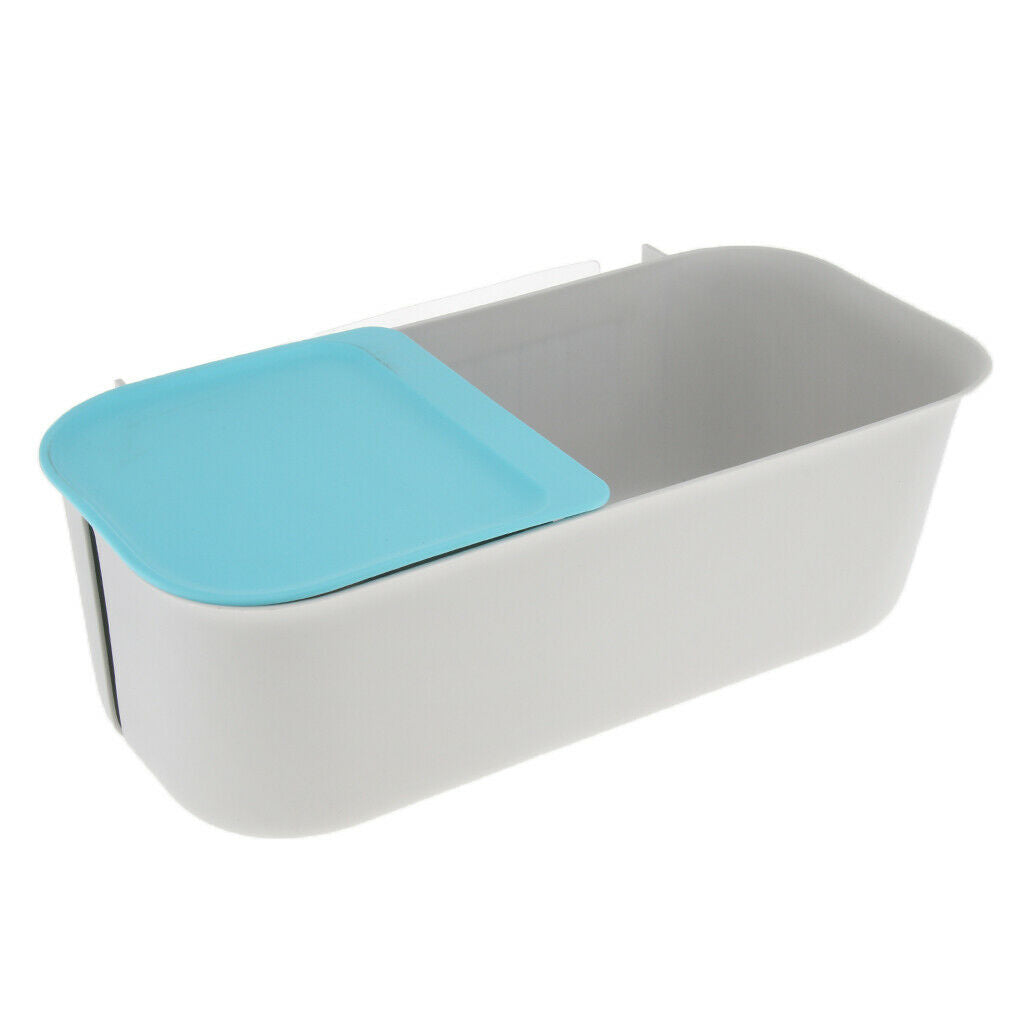 Wall Mounted Free Punching Bathroom Storage Rack Suction Cup Shelf Blue