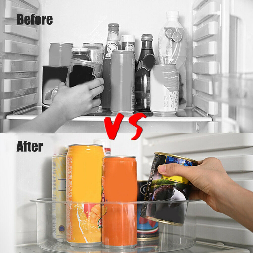 Rotating Storage Tray Kitchen Cabinet table Condiment Holder Cosmetic Organizer