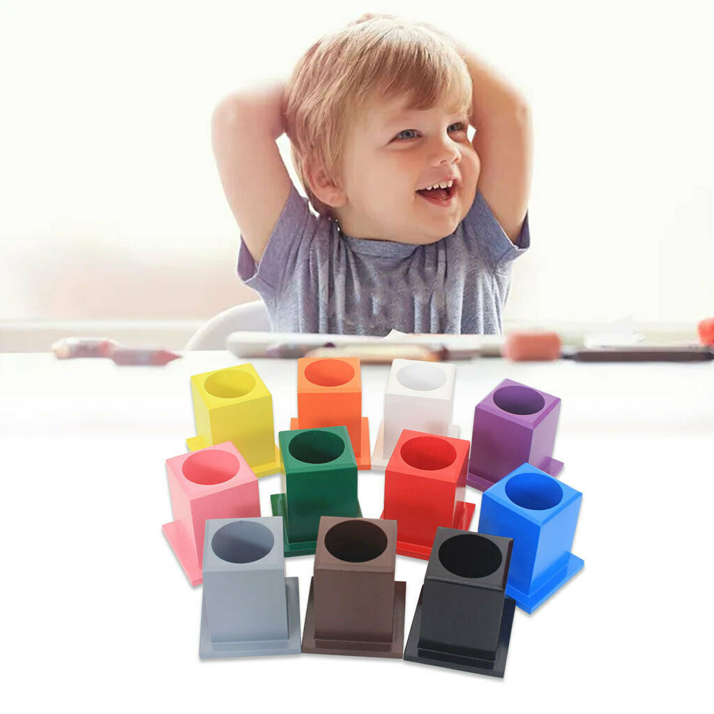 11Pcs Wooden Pen Holder for Student School Supplies Home Office Accessories