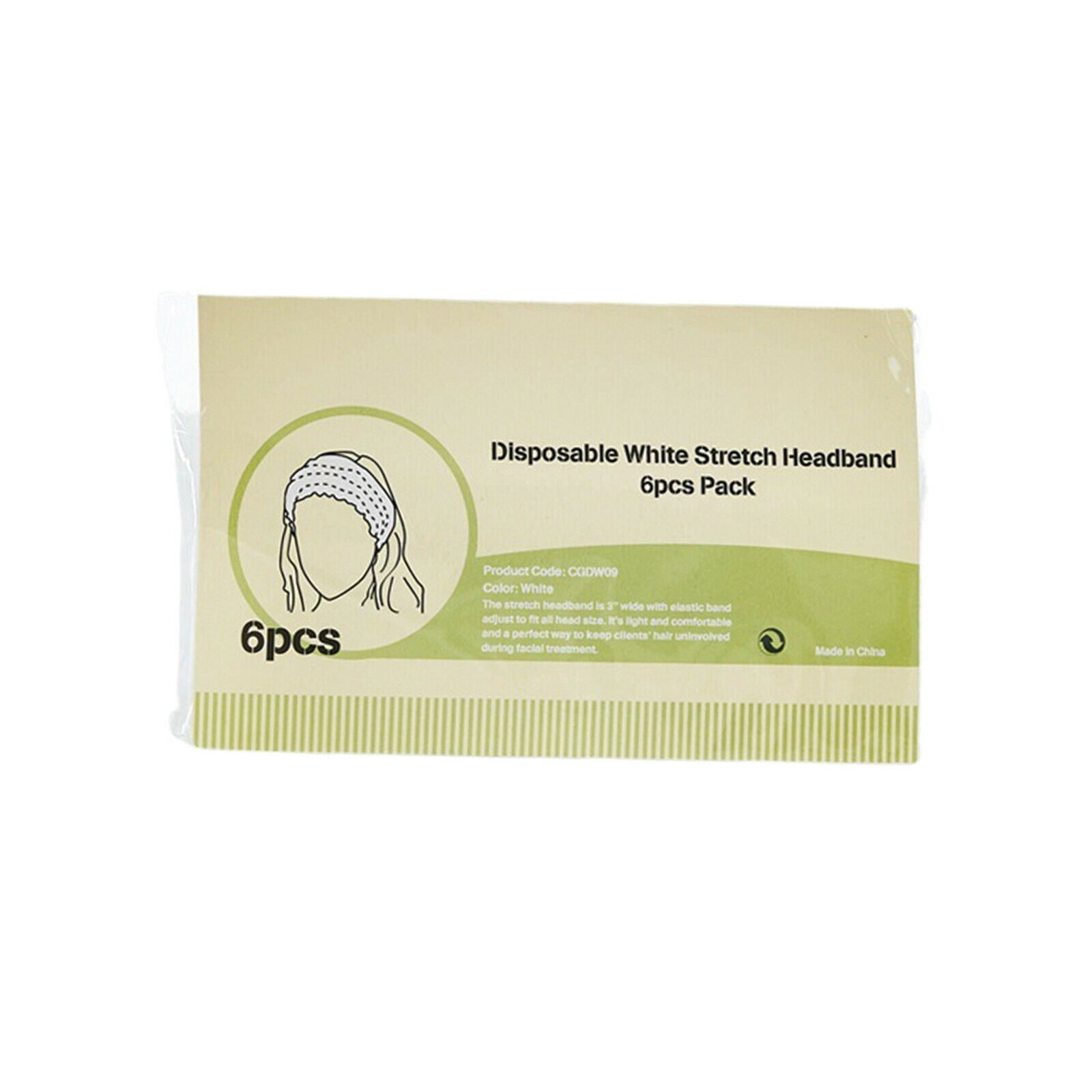 30Pcs 30 Pcs Disposable Spa Facial Headbands Elastic Soft for Women White
