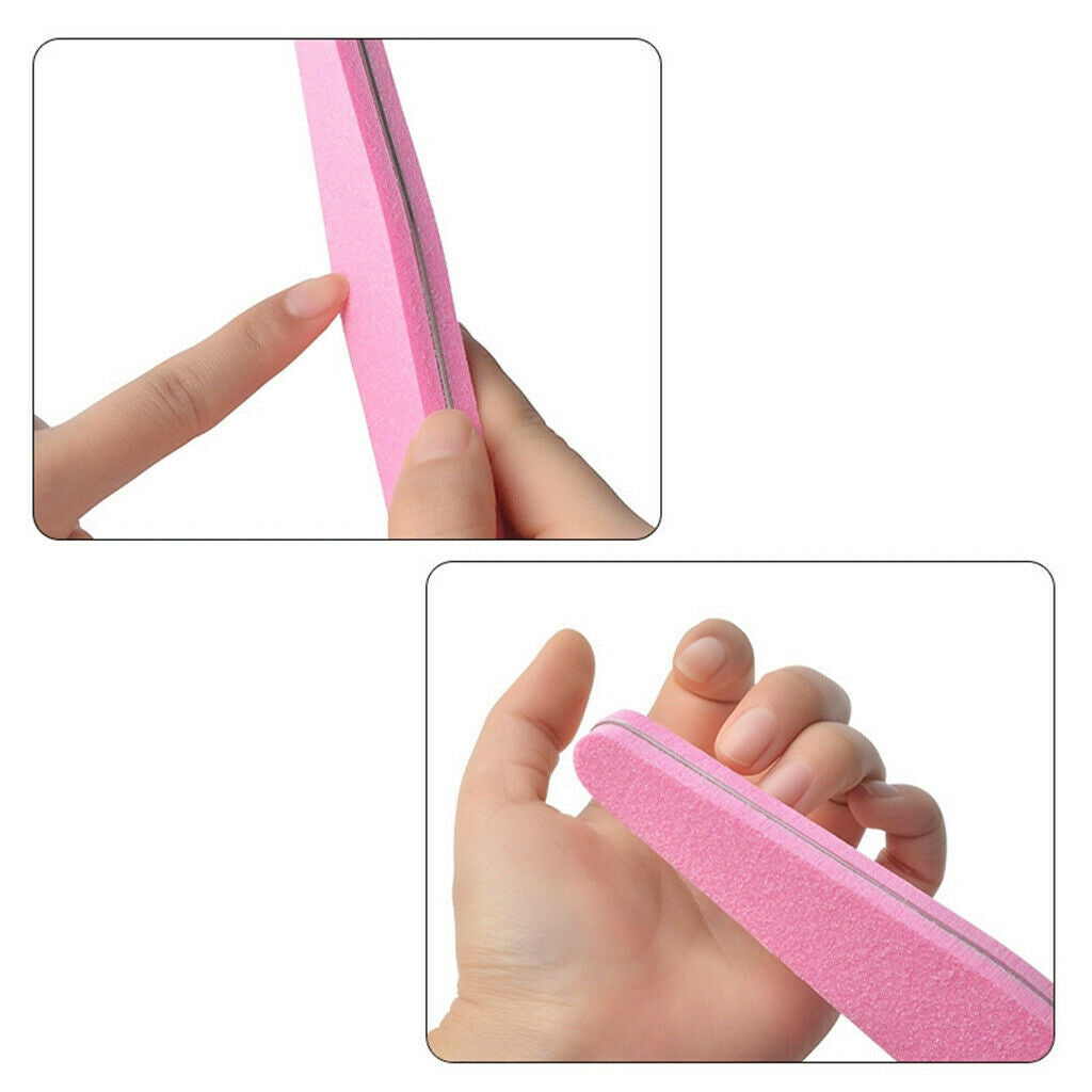 10 Pieces Nail File and Buffer Block For Smooth Nail Tool with Steel Sheet E