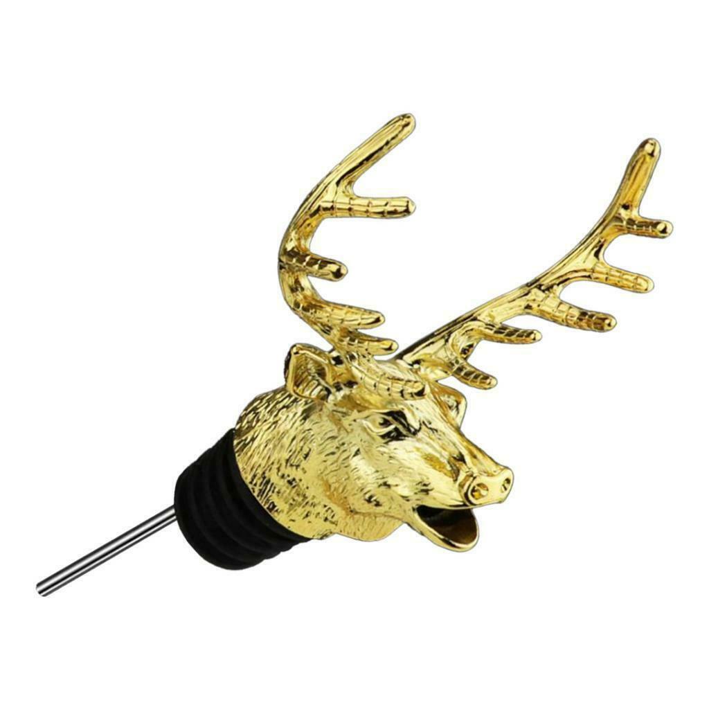 Metal Deer Head Unique Wine Caps Pourer Stopper Bar Hotels Restaurants Party