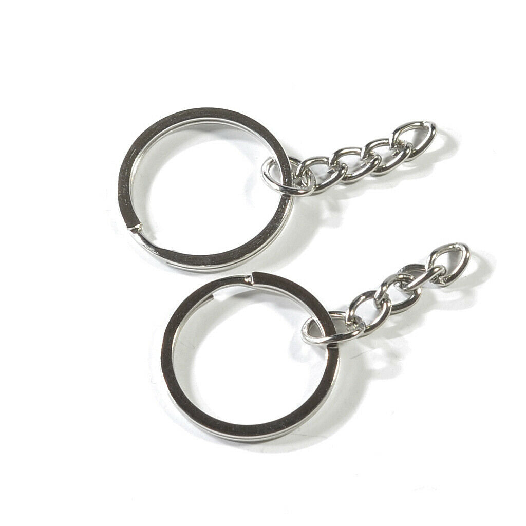 50pcs Metal DIY Jewelry Making Split Keychain  Parts Key Chains Findings