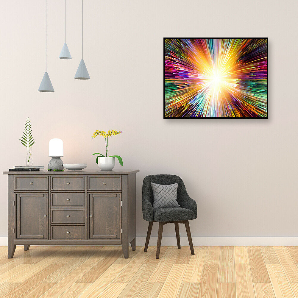 DIY Dazzling Light Full Drill Round Diamond Painting 5D Mosaic Kit for Bead Art