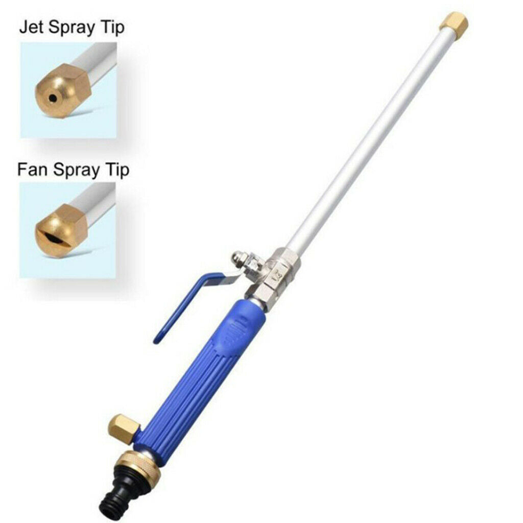 High Pressure Garden Water Gun Aluminum Alloy Flexible Hose w/ 2 Nozzles