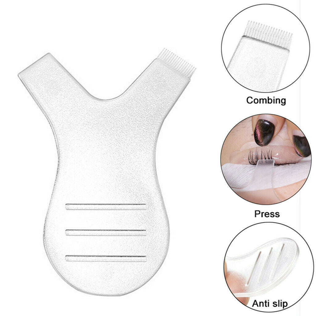 7x Eyelash Curling Lift Pads w/ Lashes Cleaning Grooming Y Shape Brush Tool Set