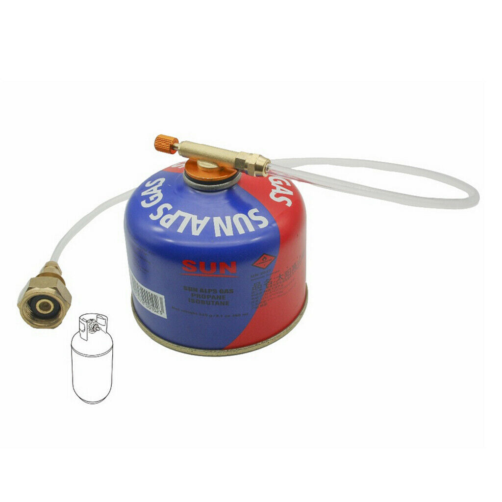 Picnic Gas Stove Adapter Propane Flat Tank Refill Hose Adapter for Gas Grill
