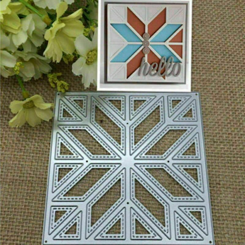 Metal Cutting Dies Diagonal Quilt Stencil Embossing Scrapbooking DIY Card