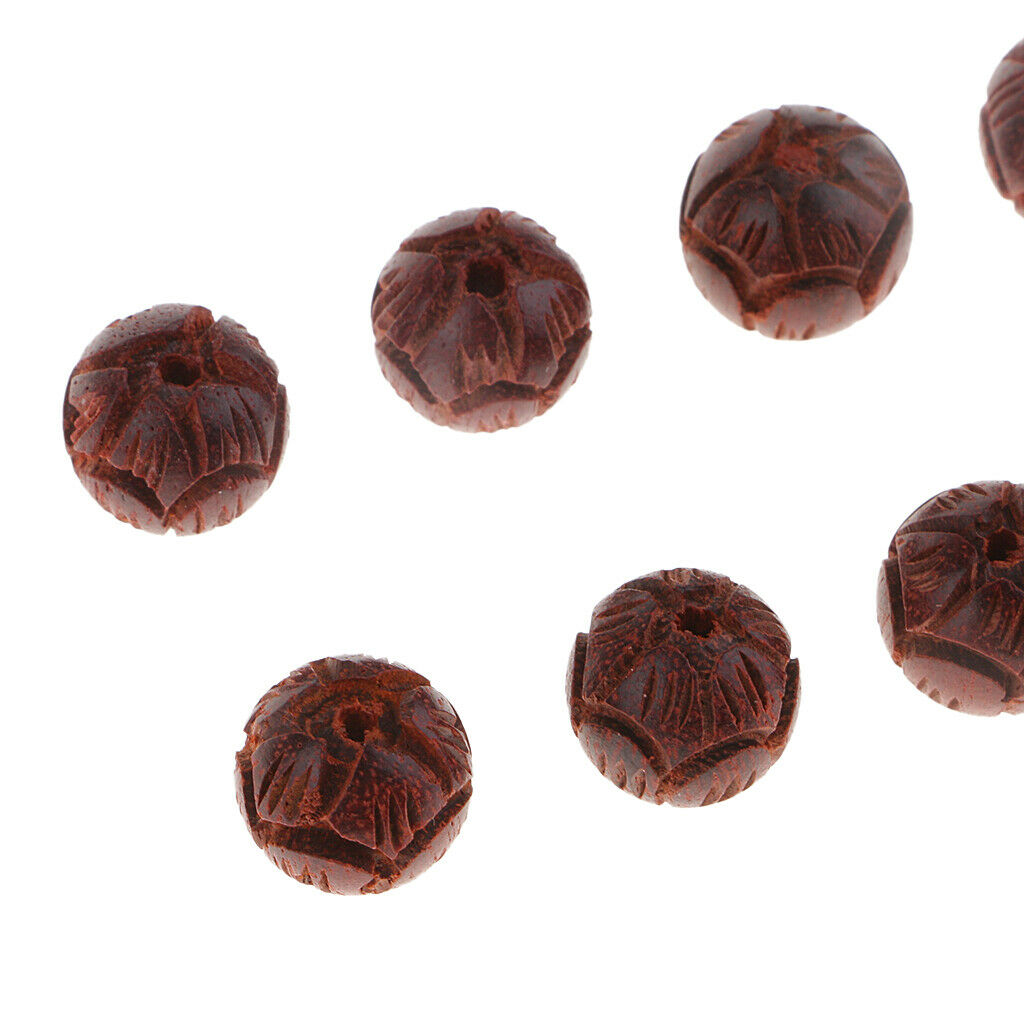 Sandalwood  Wood Lotus Mara Beads Sapcer Beads DIY Jewelry - 10mm