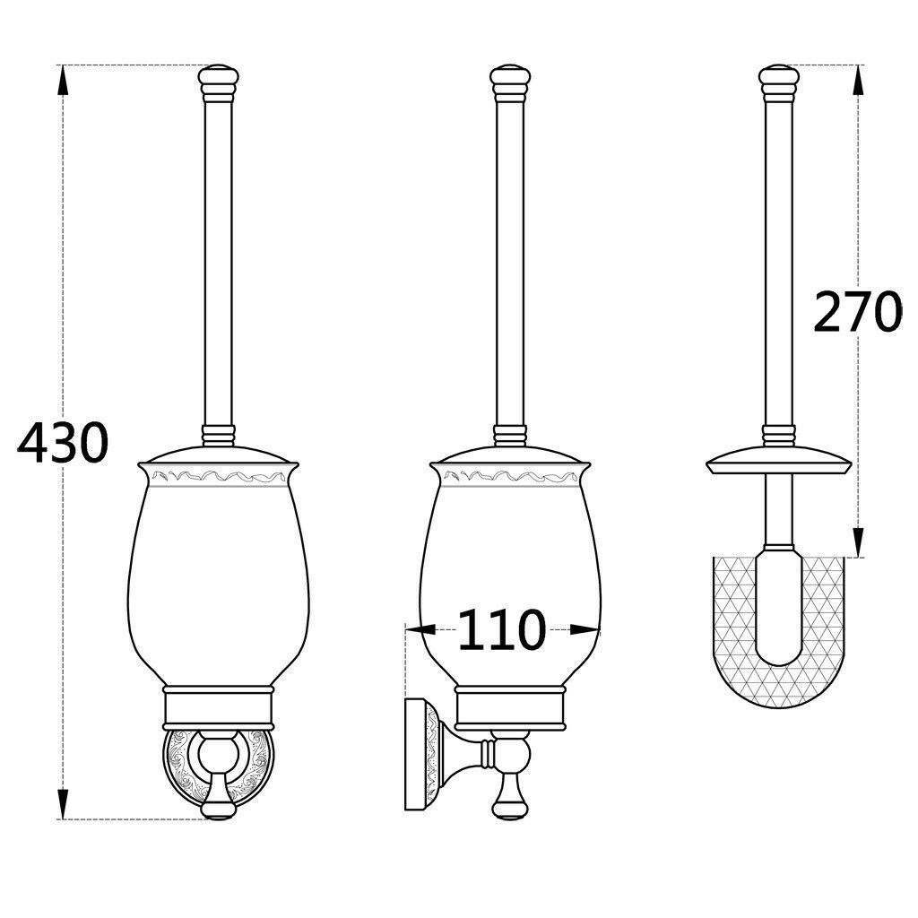 Wall Mounted Toilet Brush Compact Toilet Brush And Holder,Heavy Duty