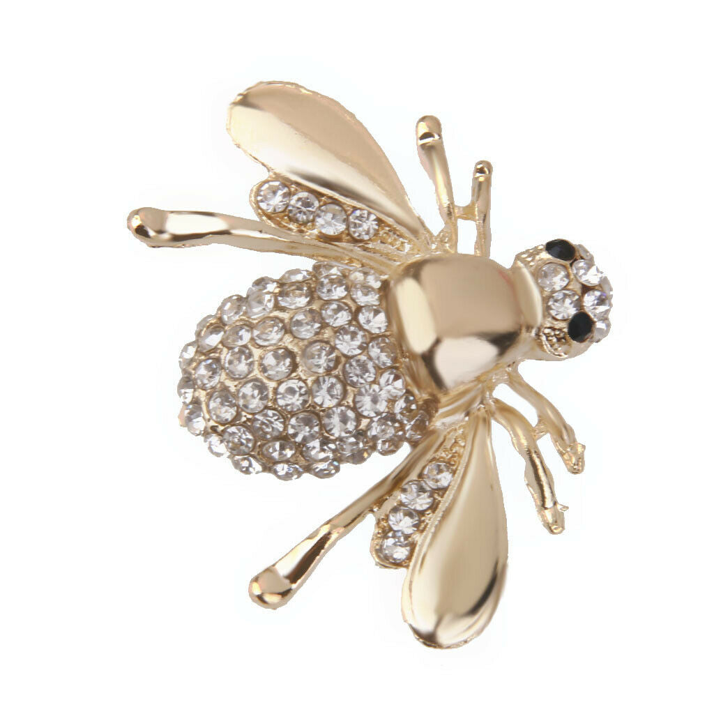 2 Pieces Lovely Cute Honey Bee Rhinestone Brooch Pin for Women Party Gifts