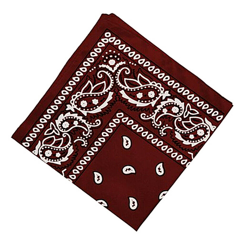 2x Novelty Cotton Paisley Print Paisley Cowboy Bandana Head Wrap Hair Band