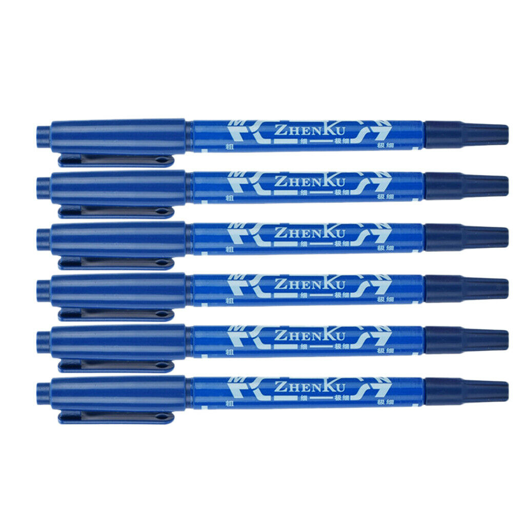 12pcs Professional Tattoo Skin Marking Pen Double Ended Fine / Thick Tip Markers