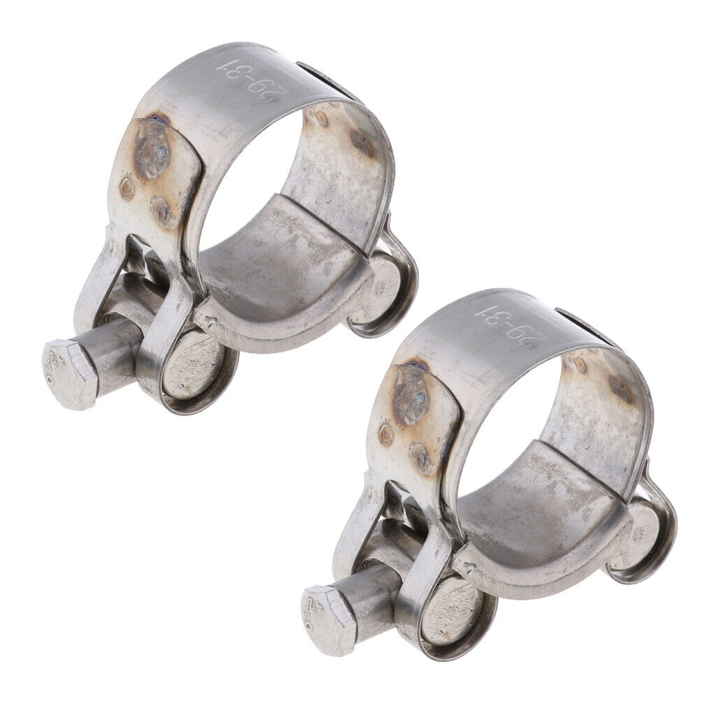 2 Pieces 29-31mm Exhaust Pipe Clamp Universal Motorcycle Exhaust Heat  Cover