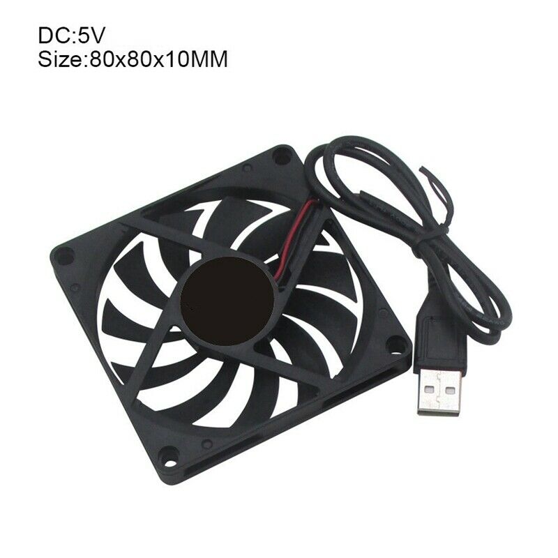 80mm 5V USB Fan 80mm 8cm 8015 Brushless DC Cooling Fan PC Computer Router CaI2J5