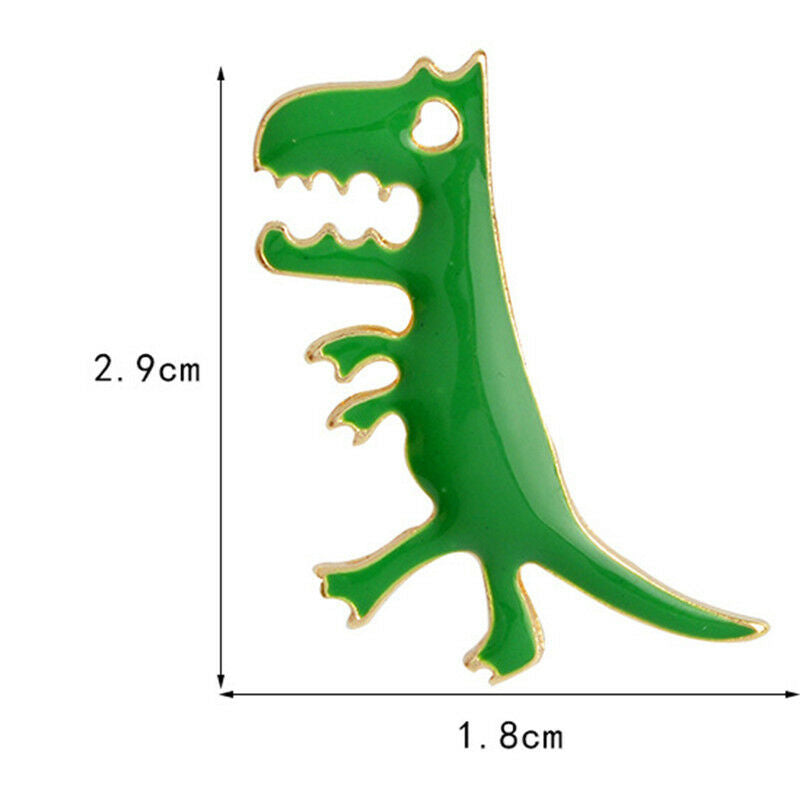 Cartoon Dinosaur Animals Girl Enamel Collar Pins Badge Corsage Brooch Jewe.l8