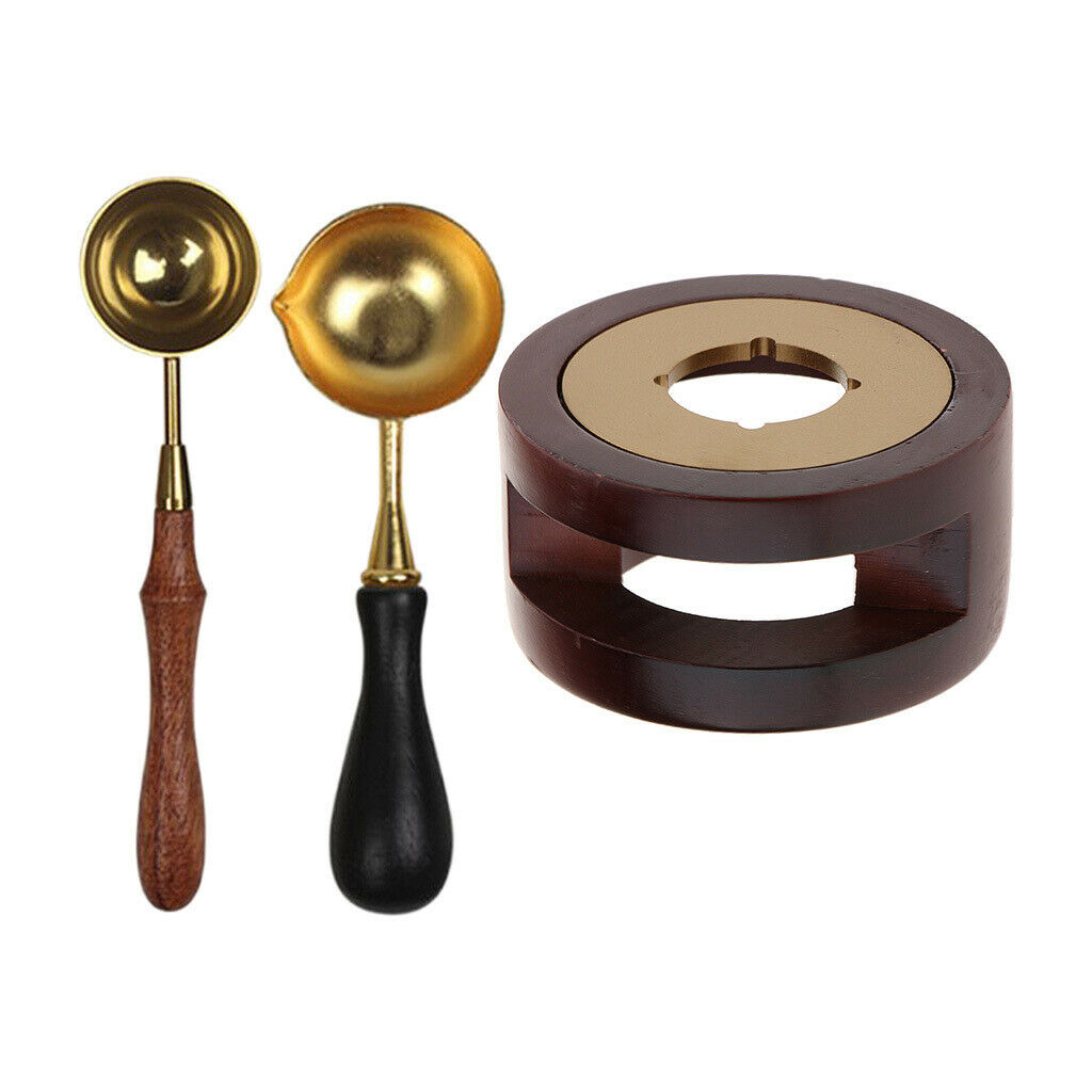 Wax Warmer Sealing Furnace Tool Stamp Sealing Sticks Stove Pot w/ Spoon A+B