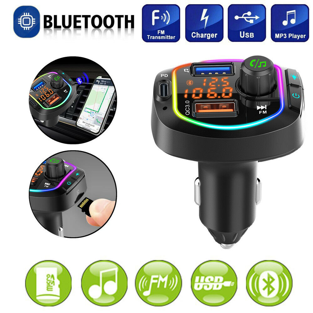 BC66 BT 5.0 Handsfree Wireless FM Transmitter Car MP3 Player PD18W QC3.0 Charger