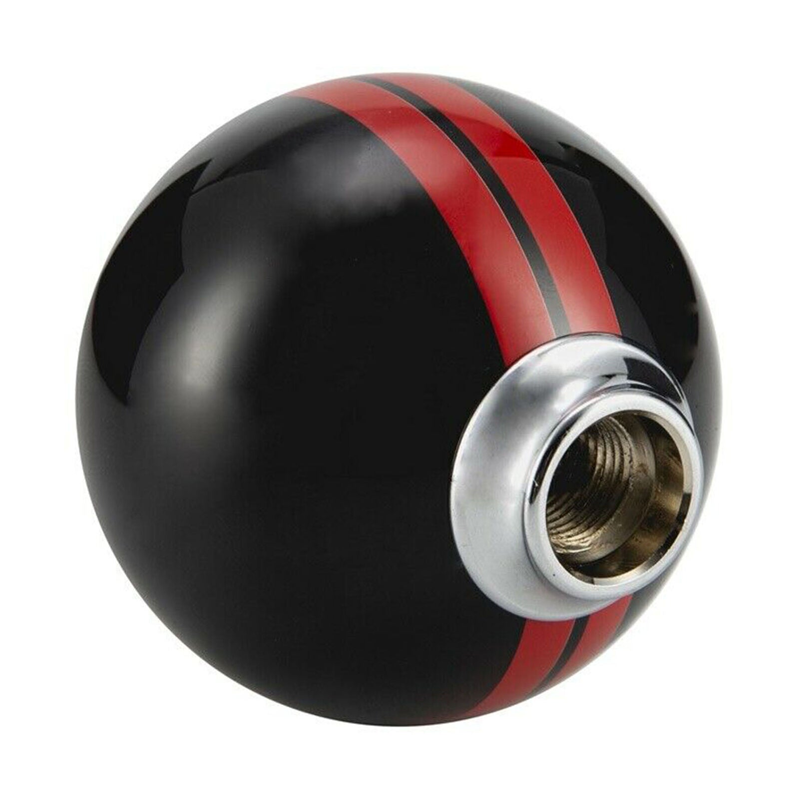 1x Black Red Ball Round 5 Speed Manual Shift Knob Gear Shifter for Ford Mustang