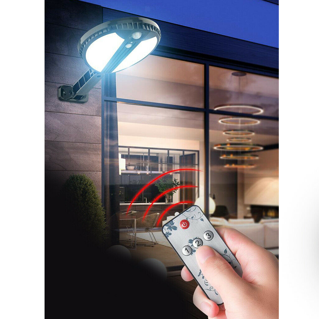 Solar Lights Motion Sensor Lights with Remote 3 Lighting Modes for Backyard