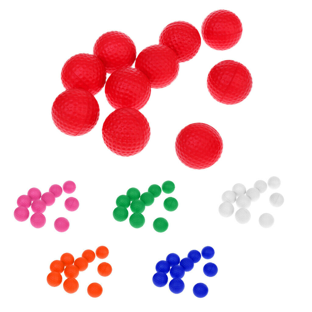 20 Counts PU Foam Sponge Golf Balls Training Ball Tool Lightweight White/Red