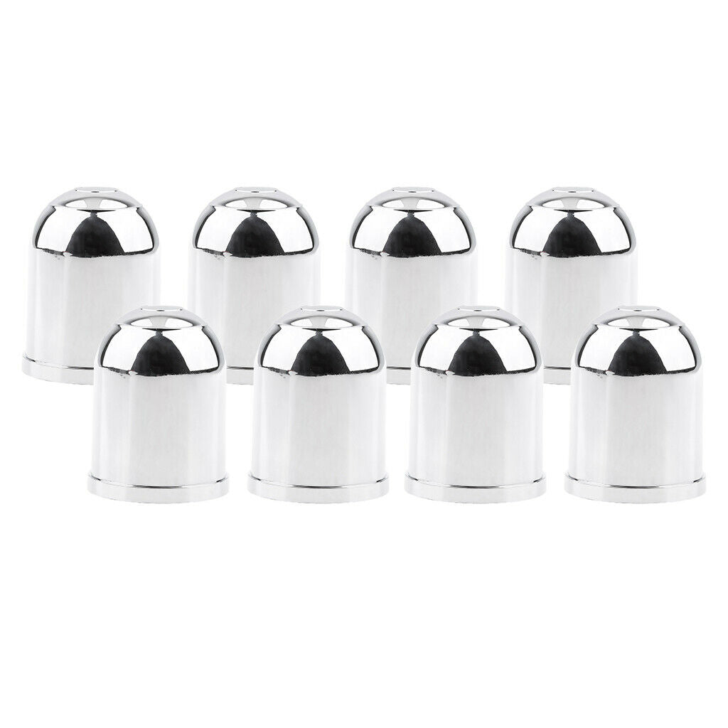 8pcs 50mm Chrome ABS Tow Bar Ball Cover Cap Auto Car Towing Hitch Towball