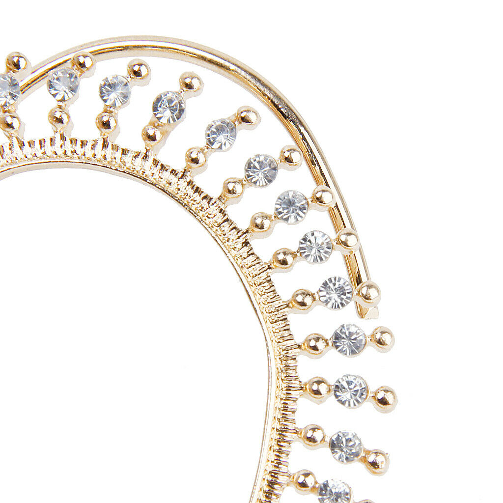 1PC Rock Punk Clear Rhinestone Decor Ear Cuff Wrap Earring for Left Ear