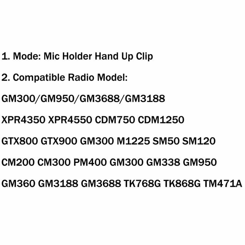 1xMic Holder Hand Up Clip For  CB Kenwood HLN9073 GM300/950/3688/3188 B5