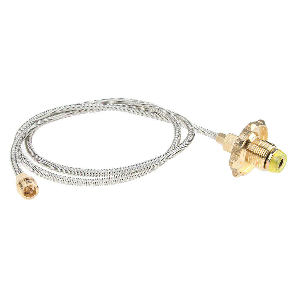 Camping Stove High-Pressure Propane Hose and Adapter for Flat Gas Tank 106cm