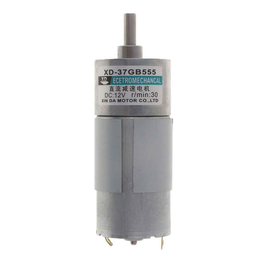 XD-37GB555 DC Motor 12V 15W 30RPM Gear Motor CW/CCW Brushed Geared Motor