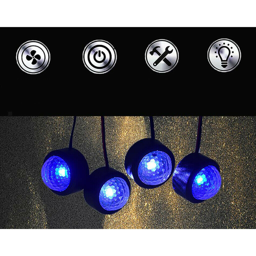 Auto Car LED Atmosphere Light Sound Control Interior Footwell Accessories