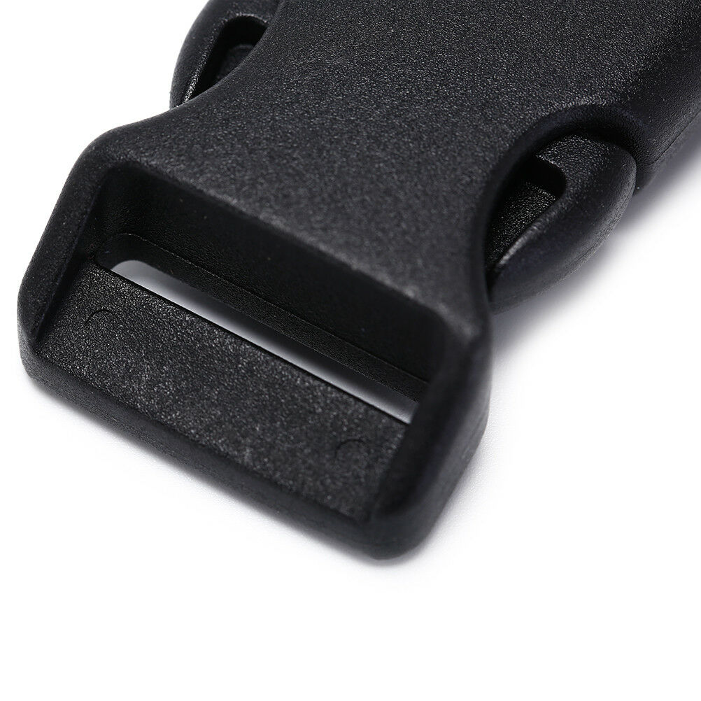 10x 25mm plastic side quick release buckles for webbing bag strap clips black Qx