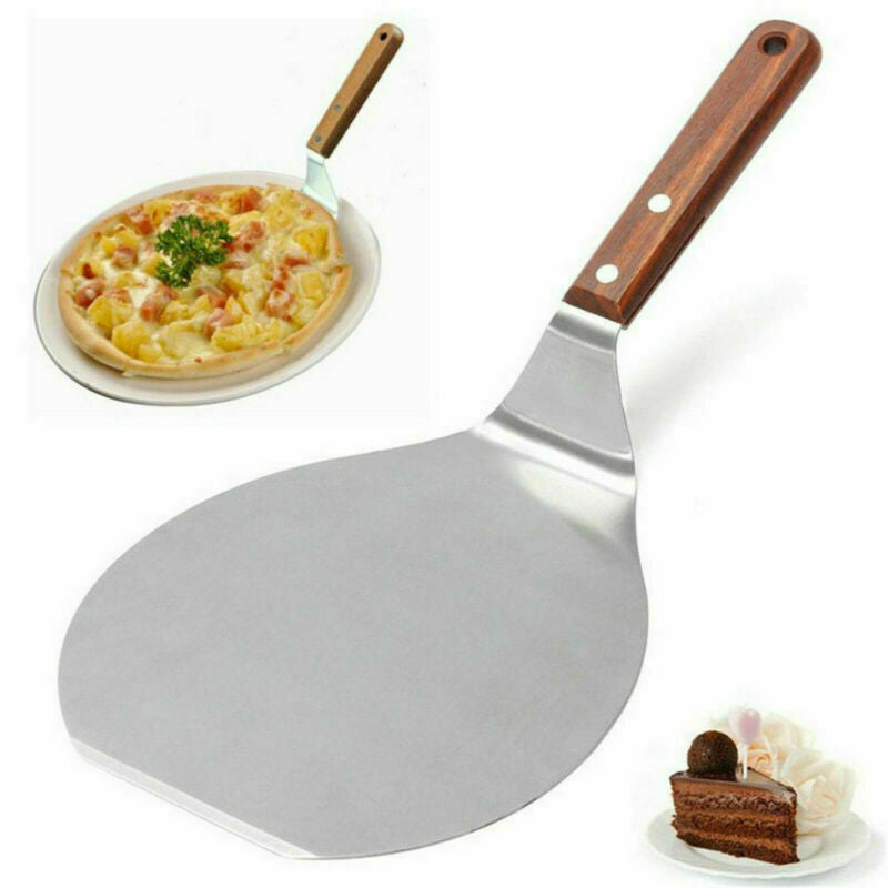 13'' Stainless Steel Pizza Peel Shovel Baking Tray Spatula Cake Lifter Paddle