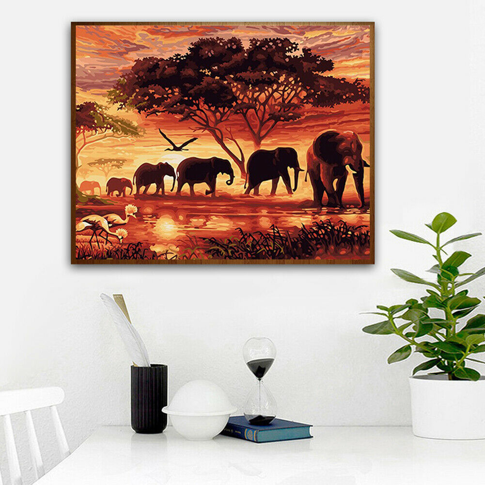 Scenery DIY Paint By Number Kit Digital Oil Painting On Canvas Art Home Decor