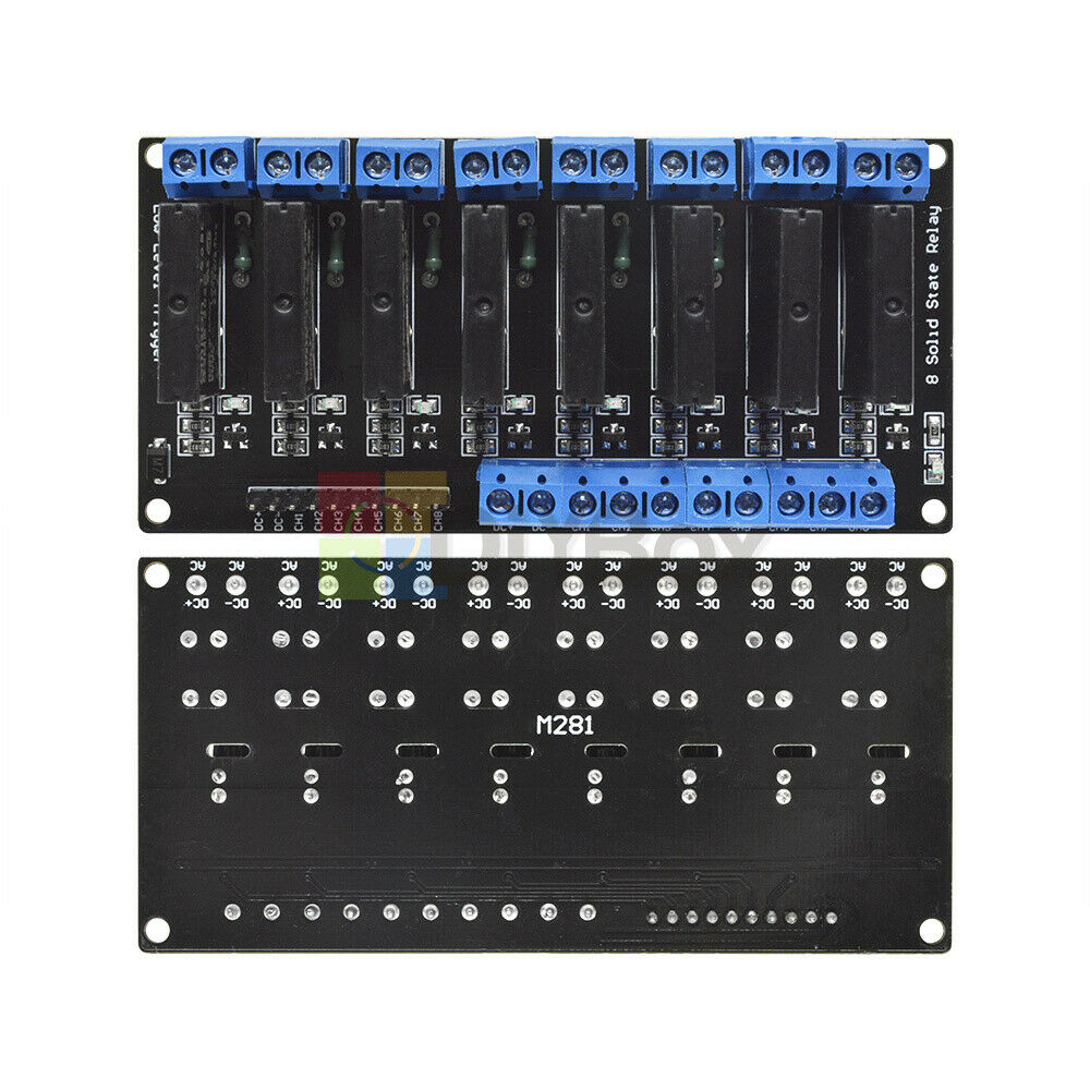 250V 5V 8 Channel Low Level Trigger Arduino Solid State Relay Module With Fuse