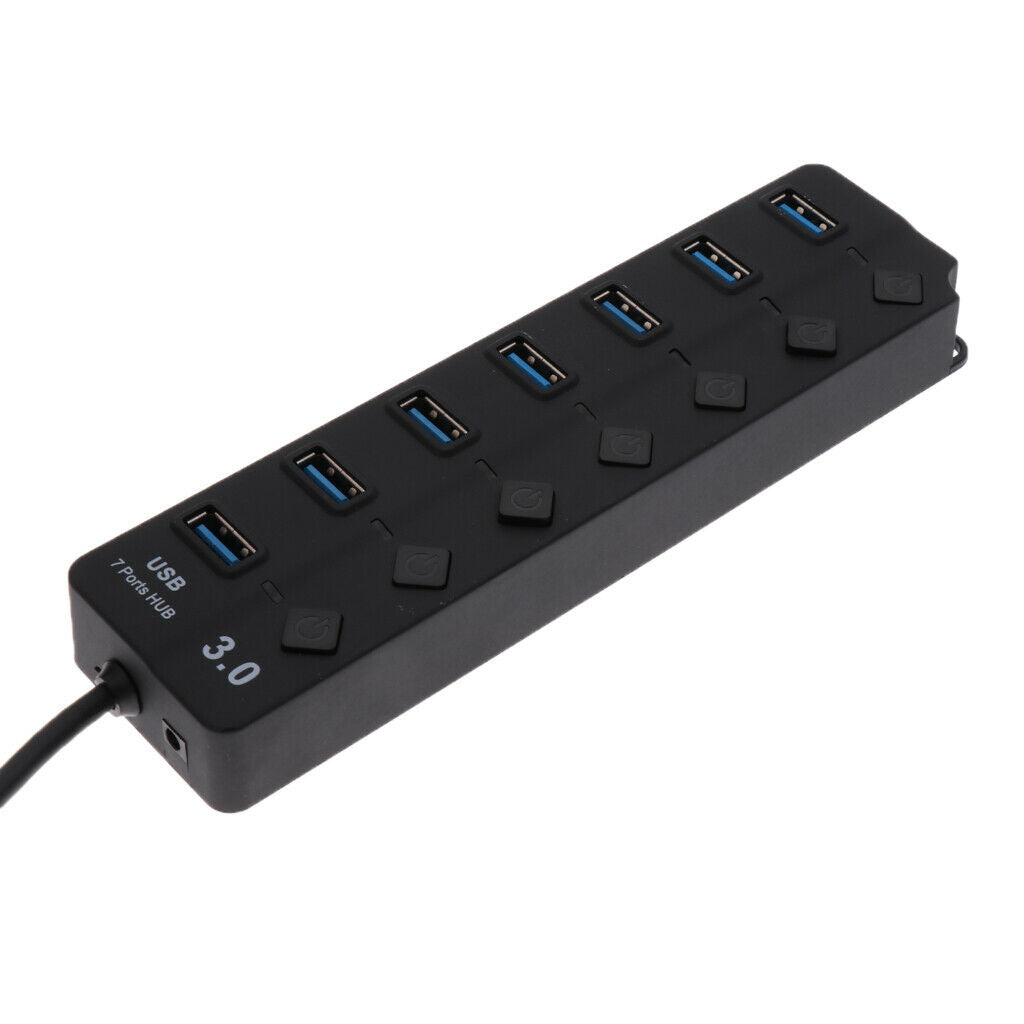 1 Piece Small High Speed 7 USB 3.0 Ports USB Power Adapter Hub For Charging
