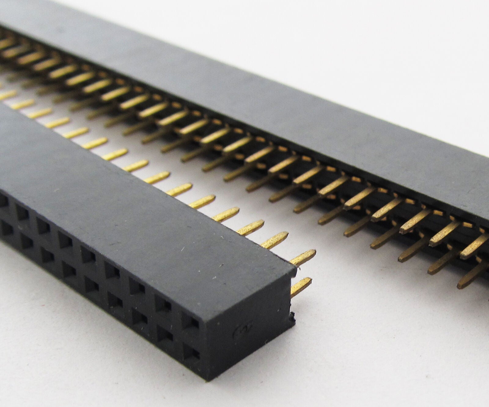 10x Double Row 2x 40pin 2.54mm  Female Pitch Flat PCB Panel Breakable Pin Header