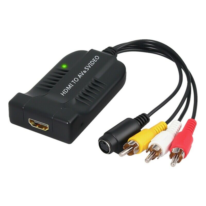 4X(1080P MI to Male AV Video Adapter Video Converter Box with USB Cable R7T5)