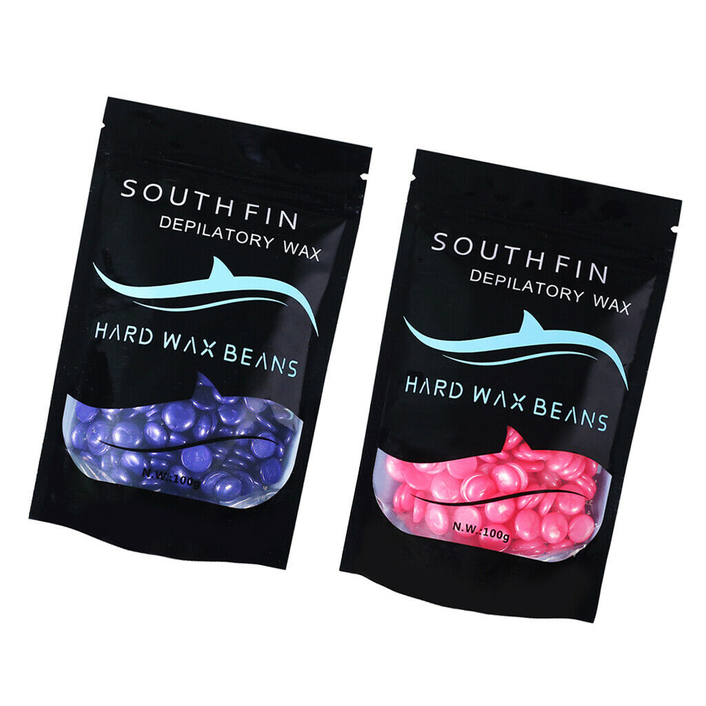 2Bags 200g Hard Wax Beads Women Men Hair Removal Depilatory Waxing Beans