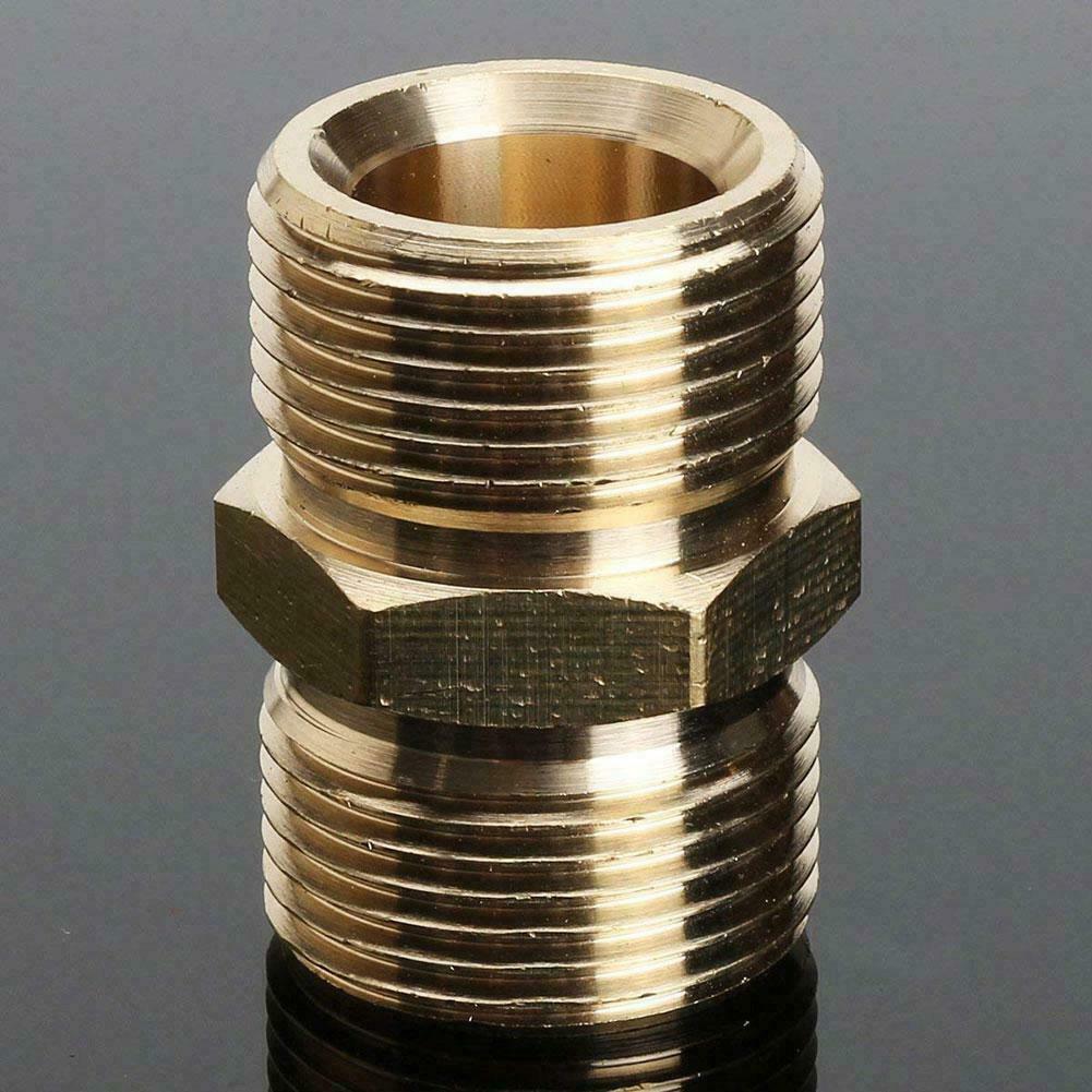 M22/16mm  Male Adapter Pressure Washer Brass Hose Lance Fitting Connector