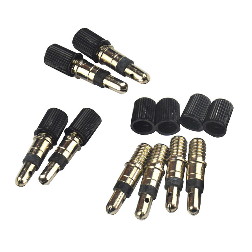 8Pieces Copper 28mm Road Bike Tyre Valve Core Caps Without Tubes Tubeless