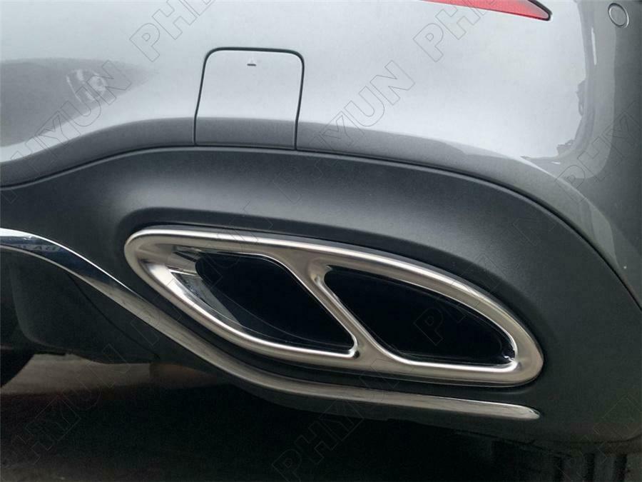 For Mercedes Benz A/B/GLE/GLC/E Class Car Rear Exhaust Tail Pipe Cover Trim 2Pcs