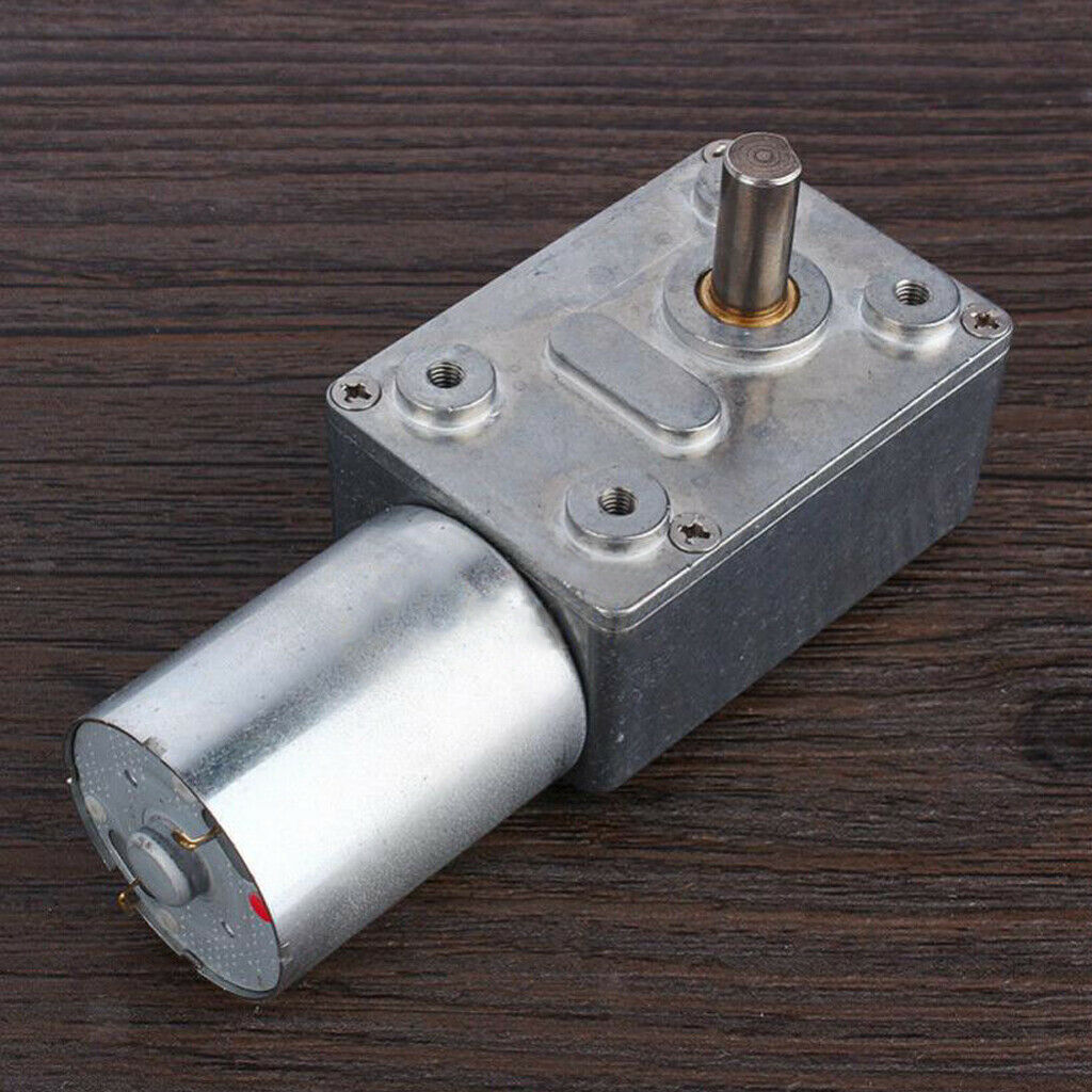 2pcs 12V 100RPM Torque Turbine Electric Worm Speed Reducer   DC Motor