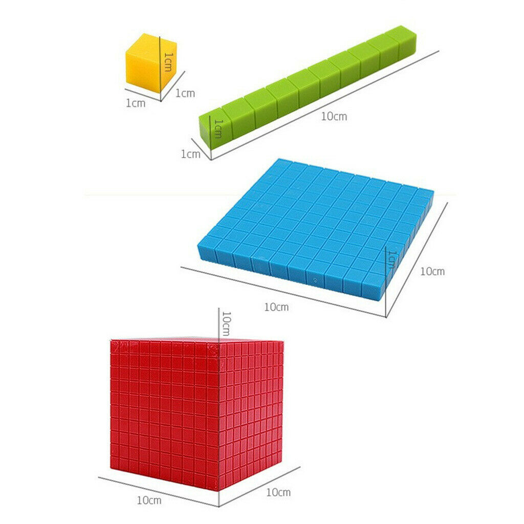 121x Early Child Box Gift Base Ten Math Skill Learning Aids Starter 4 Colors