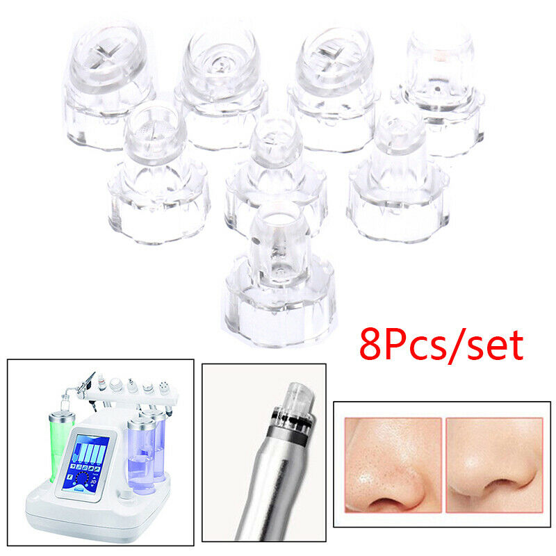 8Pcs Hydra Facial Device Tips Head Replacement For Water Oxygen Skin Cleansi SJ