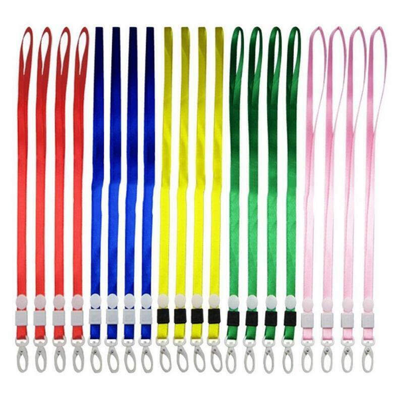 10Pcs Neck Strap Lanyard Safety Breakaway For ID Name Badge Holder Keys C.l8