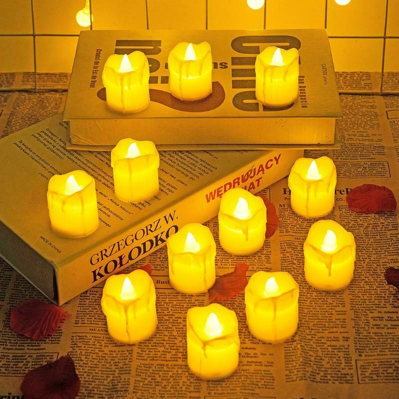6pcs Flameless LED Tea Light Candles Battery Operated Tealight for Wedding Party