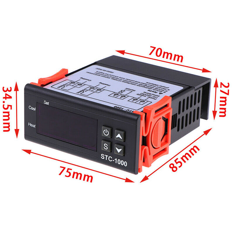 Digital 220V STC-1000 Temperature Controller Thermostat Regulator+Sen Lp XC