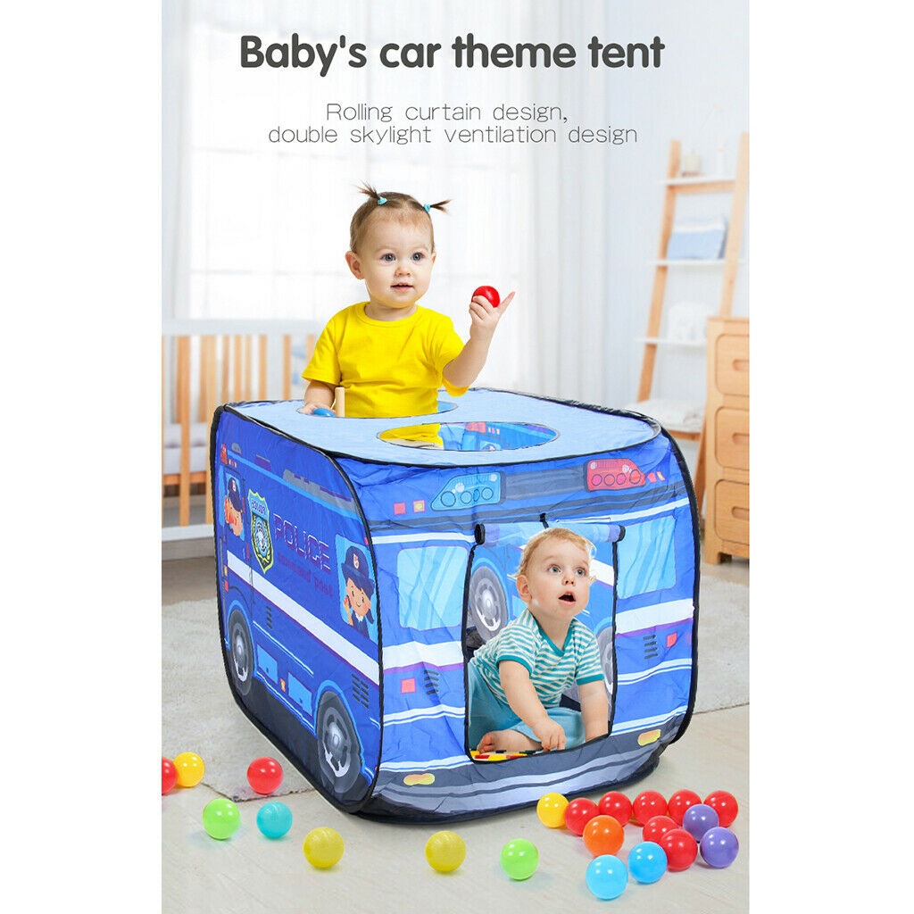 Kids Play Tent Boys & Girls Pretend Play House Social Bonding police car